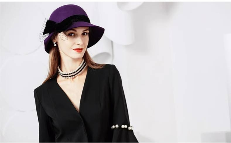 Jesenski in zimski novi modni volneni cilinder, eleganten z britanskimi širokimi napušči, potovalni nakupovalni klobuk za ženske_voghion.com