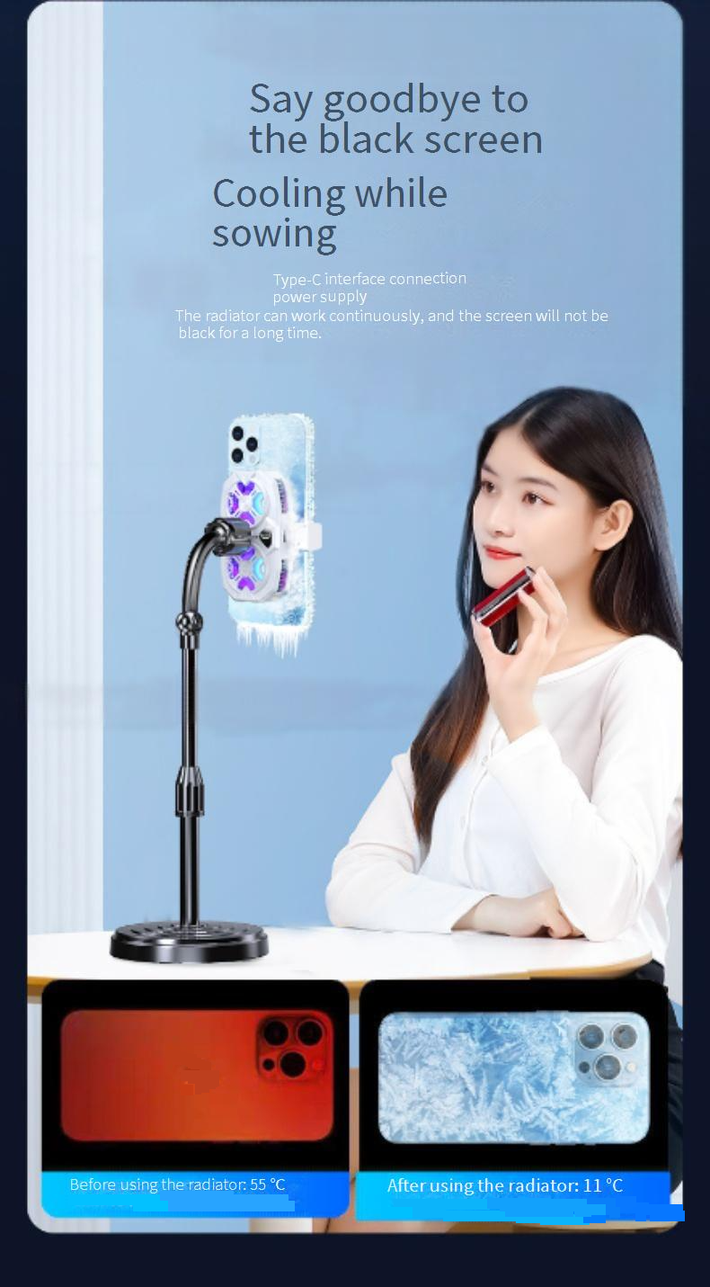 Semiconductor Phone Cooler - Clip-on Cooling Fan For Gaming (4℃-25℃ Adjustable ≤20dB)_voghion.com