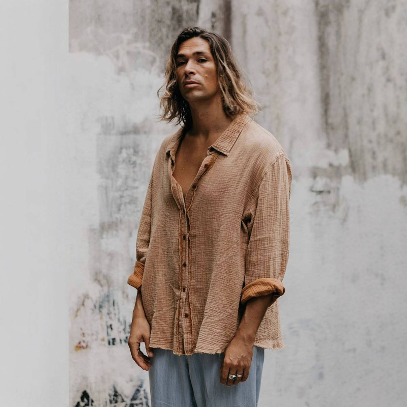 Camicia casual da uomo autunno-inverno, antipiega, a maniche lunghe, vestibilità comoda, colletto rovesciato, misto poliestere-cotone, tinta unita, dalla S alla XXXL_voghion.com