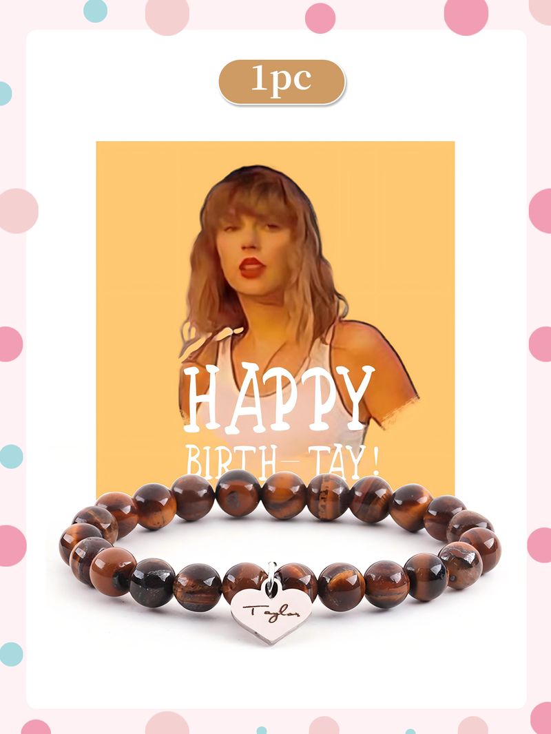 Hot-selling New Taylor Swift Fan Bracelet, Elastic And Personalized Colorful Letter Multi-layer Beaded Jewelry Set, Halloween And Christmas Gift_voghion.com