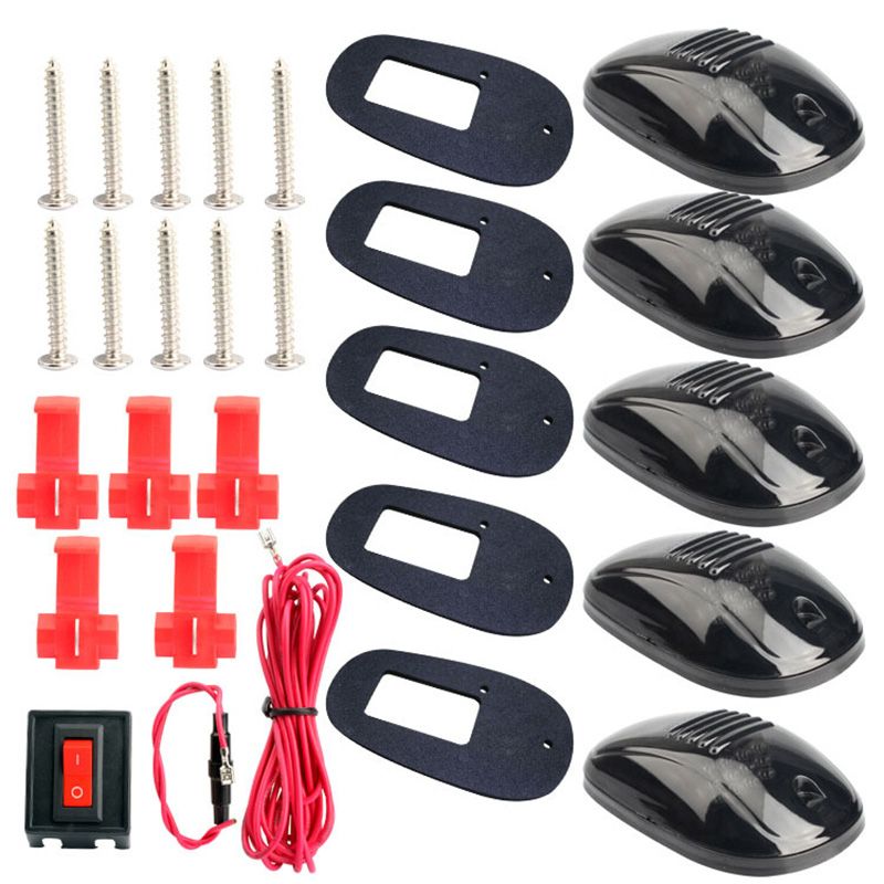 5pcs LED Running Cab Marker Roof Top Mouse Signal Light For Dodge RAM F150 Beast Toyota Tundra Chevrolet GMC Pickup SUV_voghion.com