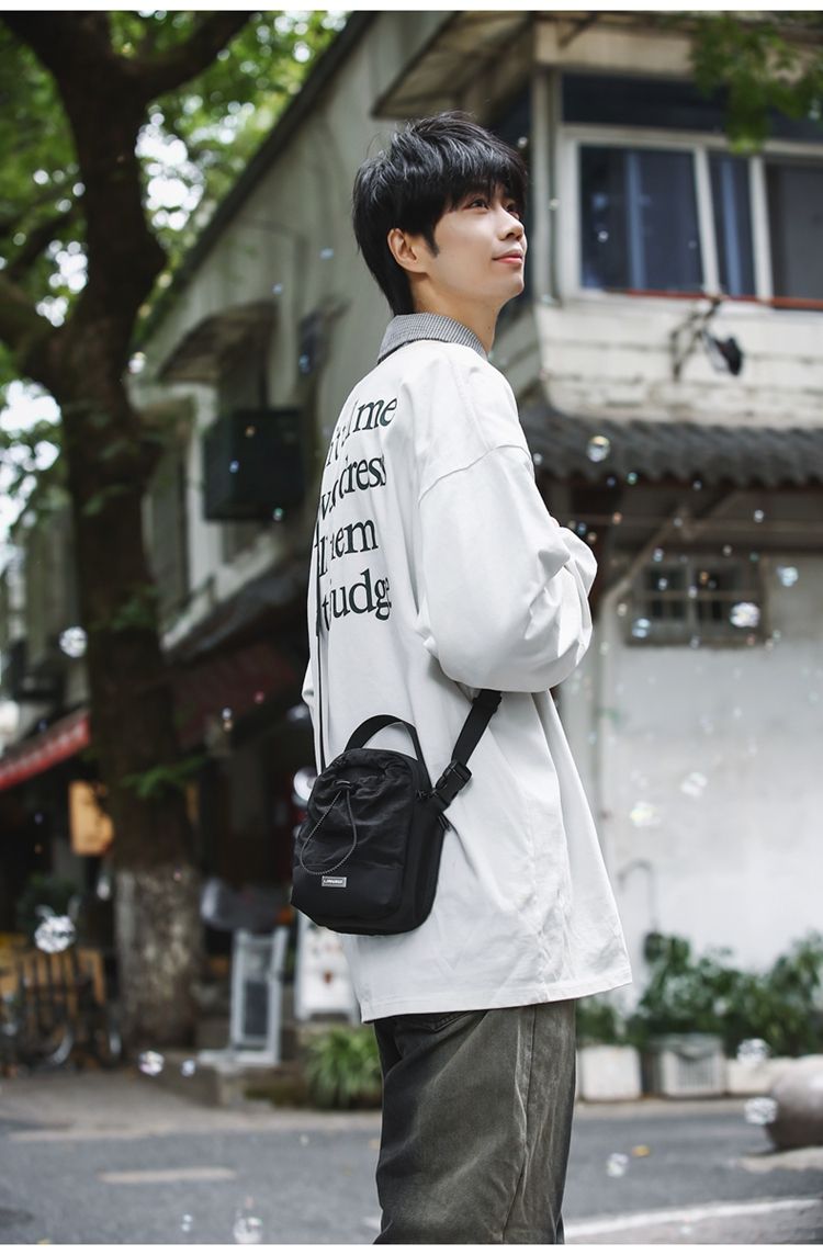 Bolso bandolera con cordón para hombre, estilo moderno, para deportes al aire libre, senderismo, estilo pequeño_voghion.com