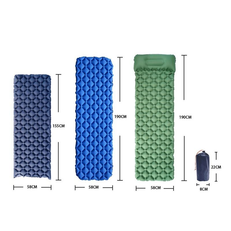 Tapis gonflable ultra-léger en TPU en forme de diamant pour tente de camping, tapis portable et résistant à l'humidité_voghion.com