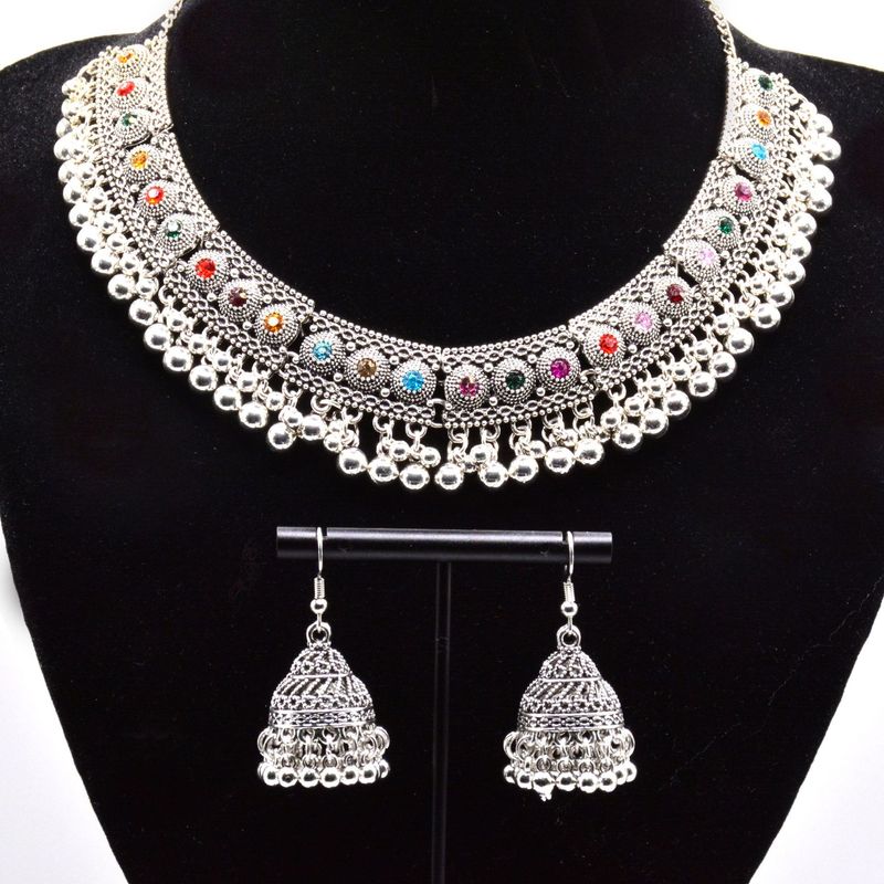 Gioielli e accessori B019 personalità campana goccia orecchini nappa collana da sera di alta qualità collana geometrica moda abito femminile_voghion.com