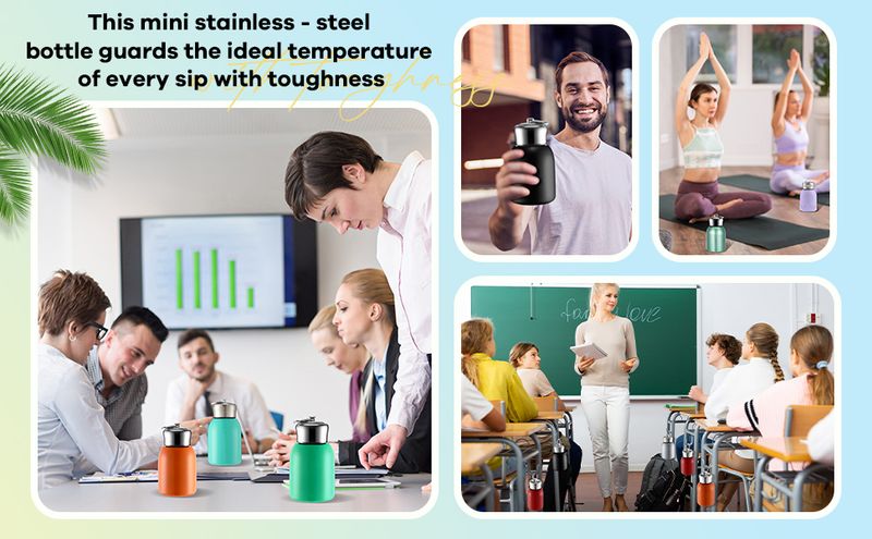 Mifoci Mini Thermos - 300ml Vacuum|Slim Insulated|Hot/Cold 12H_voghion.com