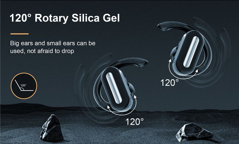 SP36 Over-Ear Hook-Type Bluetooth Earbuds With 5.4 Bluetooth, ENC Noise Cancellation, Rotatable Design & Ultra Long Battery Life - Sports Headphones W_voghion.com
