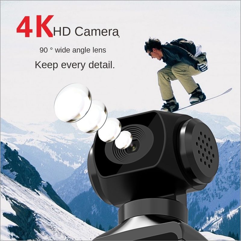 HD Pocket Action 4K 270 ° rotatif Wifi Mini spots Camea avec étui Watepoof pour casque Tavel vélo plongée_voghion.com