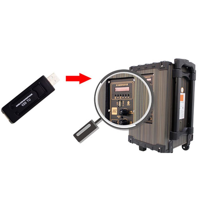 Zansong UHF USB 3,5 mm brezžični mikrofon megafon ročni mikrofon s sprejemnikom za karaoke govorni zvočnik V20_voghion.com