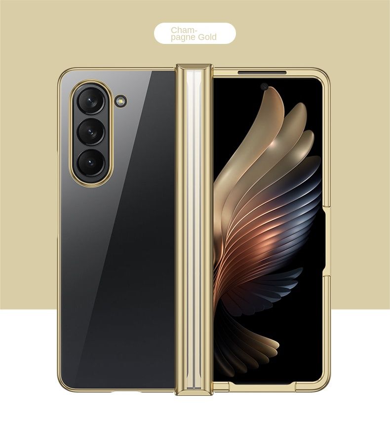 Custodia trasparente elettrolitica per telefono Samsung Galaxy Z Fold 6 5 4 3 Fold6 Fold5 Fold4 Fold3 Cerniera protettiva_voghion.com