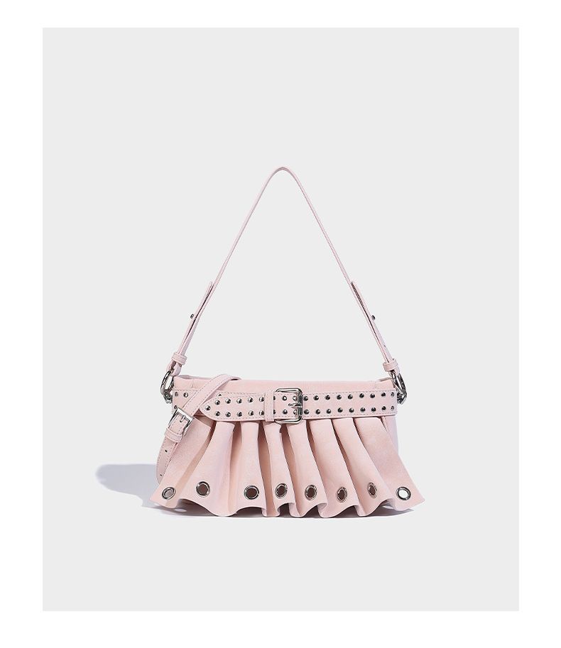 Gonna a pieghe con cintura, ascella, moto, tracolla, borsa a tracolla 2025, primavera ed estate, da donna, nuova moda, versatile, casual, quotidiano, semplice_voghion.com
