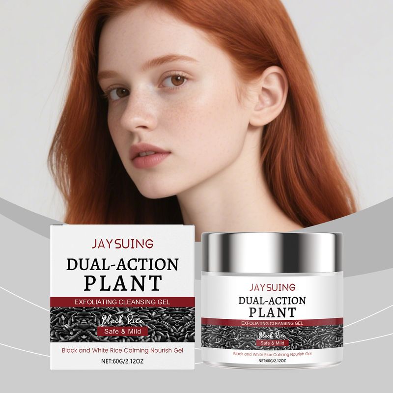 Jaysuing Black Rice Cleansing Gel Gentle Purifying Delicate Refreshing Hydrating Facial Skin Exfoliation_voghion.com