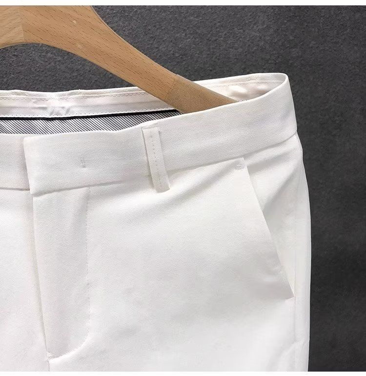 Pantaloncini chino slim fit da uomo - Pantaloncini leggeri da 5 pollici per l'estate, traspiranti e comodi, design a gamba dritta_voghion.com