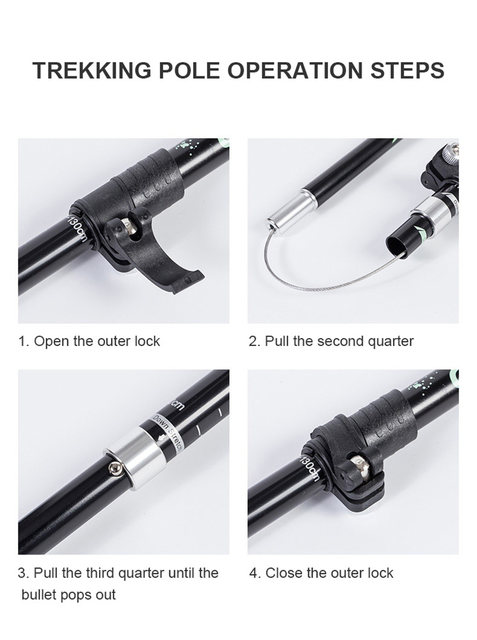 Ultralight Folding Multifunction Trekking Pole Portable Anti Shock Alpenstock Snow Walking Outdoor Climbing Hiking Stick_voghion.com