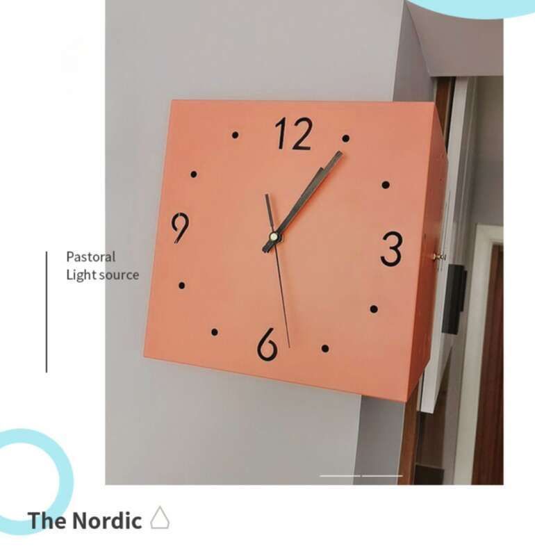 【 Hot Sale 】 Ins Wall Stue Kreativ Enkelhed Moderne Dobbeltsidet Silent Yang hjørneur_voghion.com