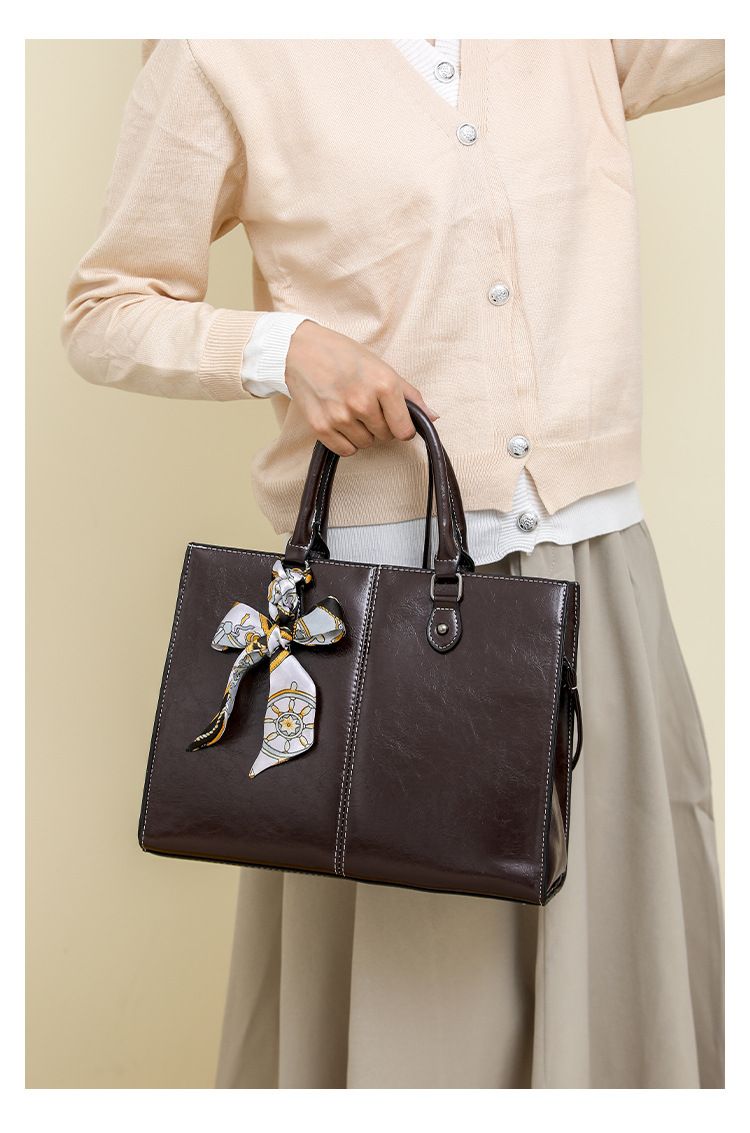 Damentaschen Mehrteilige Tasche Damen New Wax Damentasche Hand Held Schulter Crossbody Mutter und Kind Tasche_voghion.com