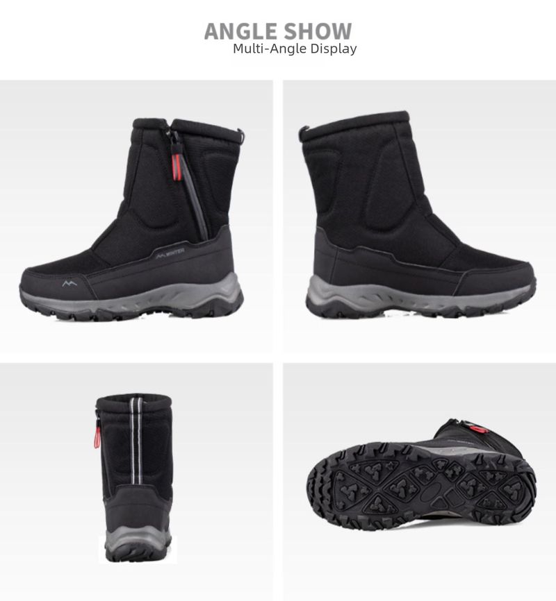 Herrenschuhe Nordost-Winter-Schneestiefel Damen wasserdicht rutschfest Fleece-ed verdickte Herren Baumwolle gepolsterte Schuhe Reiten_voghion.com