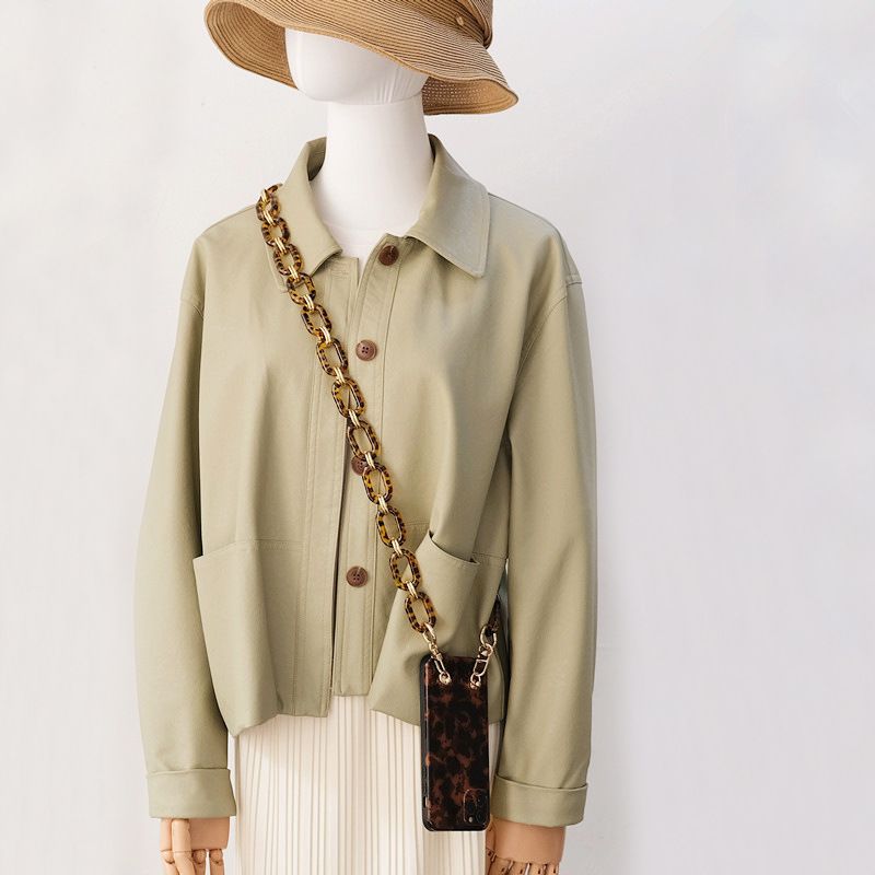 Accessori per borse a tracolla alla moda da donna, in resina mista oro, acrilica spessa, con catena per telefono_voghion.com