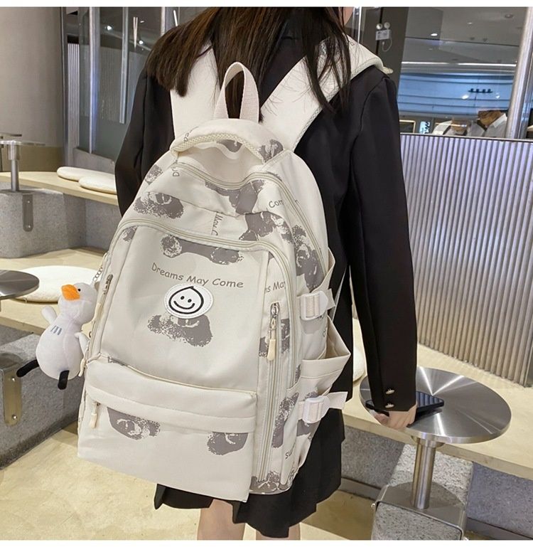 Satin Satin Korean Version Ins Versatile College Female Japanese Style Campus Junior High School Student Large Capacity Backpack_voghion.com