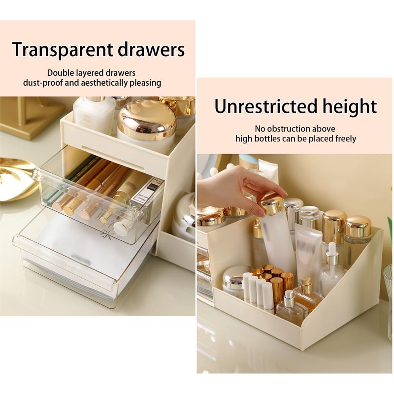RYYD Brush Organizer Case - Clear Drawers|Desk Storage_voghion.com