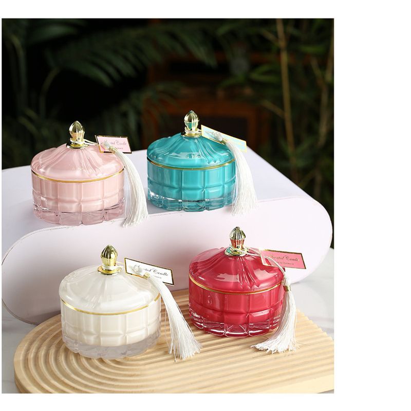 Z Mongolische Jurte Souvenir Duftkerze aus Sojawachs, Gusskerze, Lampe_voghion.com
