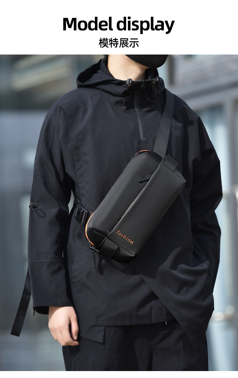 Borsa da petto da uomo: nuovi pannelli leggeri e alla moda, elegante borsa a tracolla, semplice pettorale da pendolarismo, borsa a tracolla da uomo da viaggio all'aperto_voghion.com