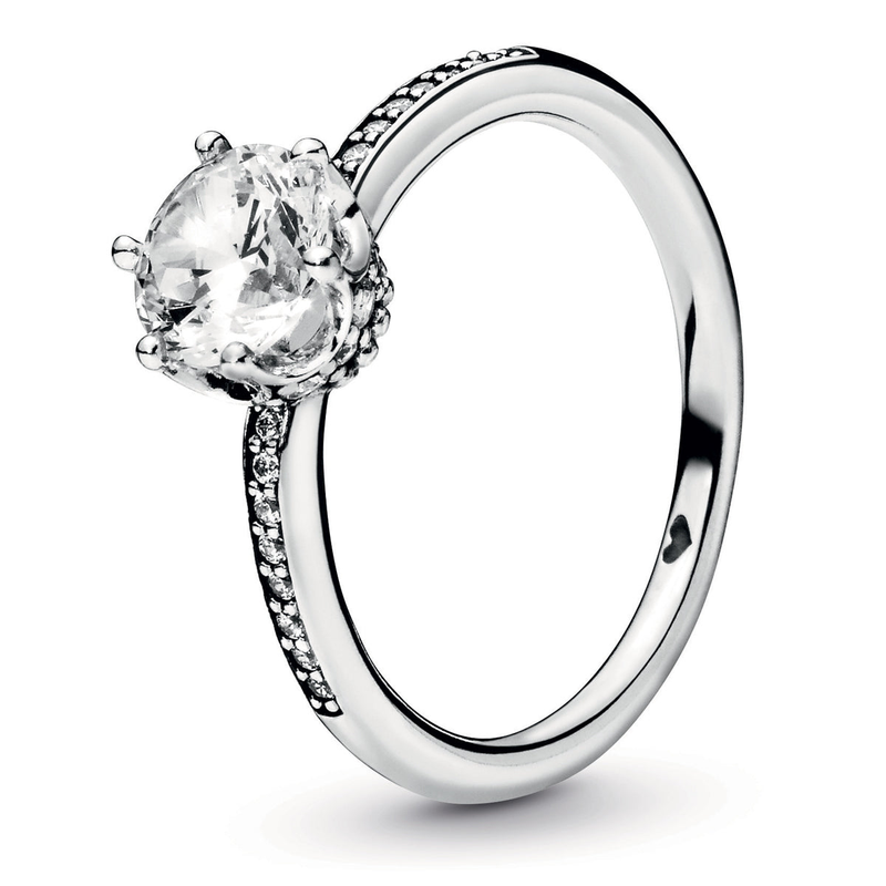 Klar Sparkling Crown Solitaire Ring_voghion.com