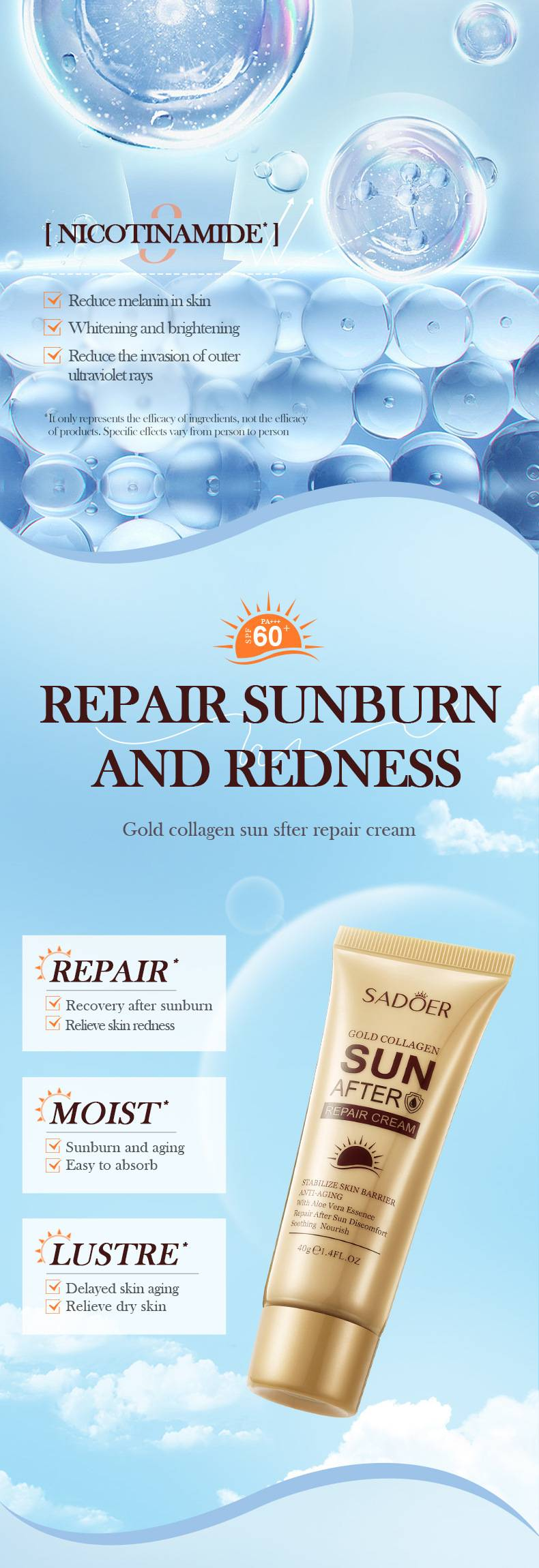 Apsauginis kremas nuo saulės SPF50+, apsaugantis nuo UV spindulių, drėkinamasis losjonas nuo saulės, gruntas_voghion.com