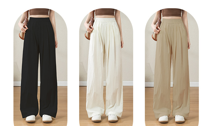 Sommer tynde Yamamoto bukser dovne plisserede bukser med brede ben løse bukser, der mopper gulvet, høj talje, draperer, afslappede bukser til kvinder_voghion.com