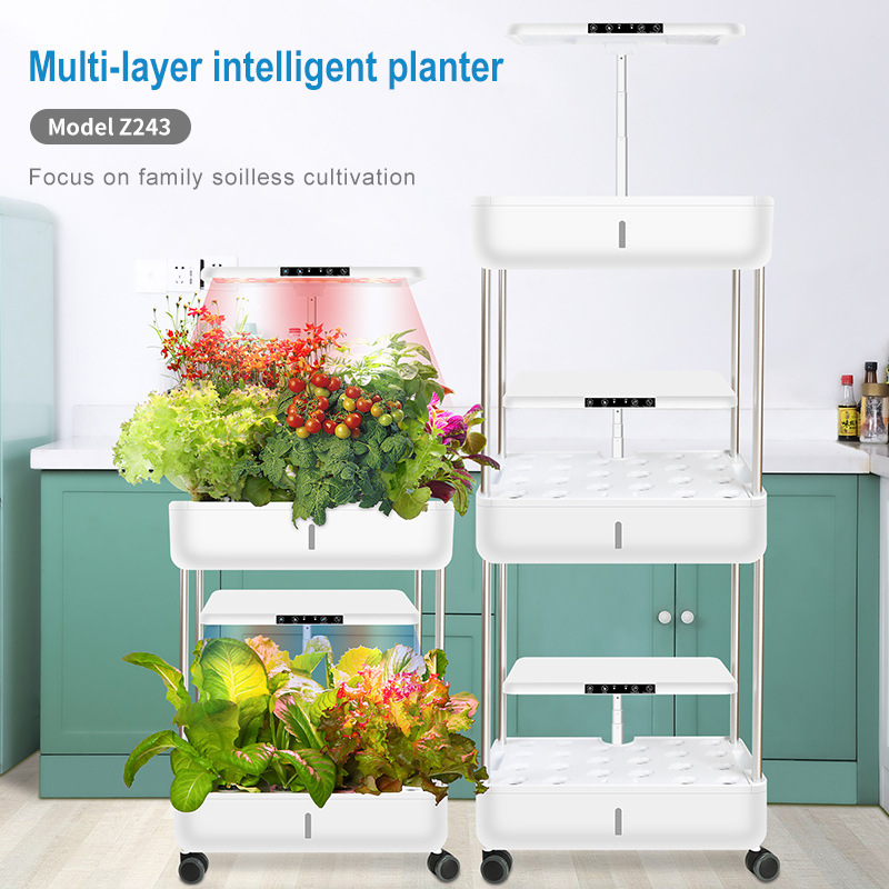 Μηχανή φυτών για οικιακό κήπο, υδροπονική μηχανή φύτευσης, έξυπνη μηχανή φύτευσης, εσωτερική πολυλειτουργική φύτευση, φως πλήρωσης σπορόφυτων_voghion.com
