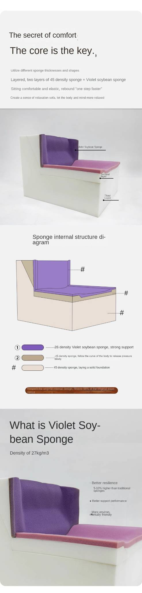 Canapé simple à compression avec cadre en éponge et tissu velours côtelé 2032-1_voghion.com