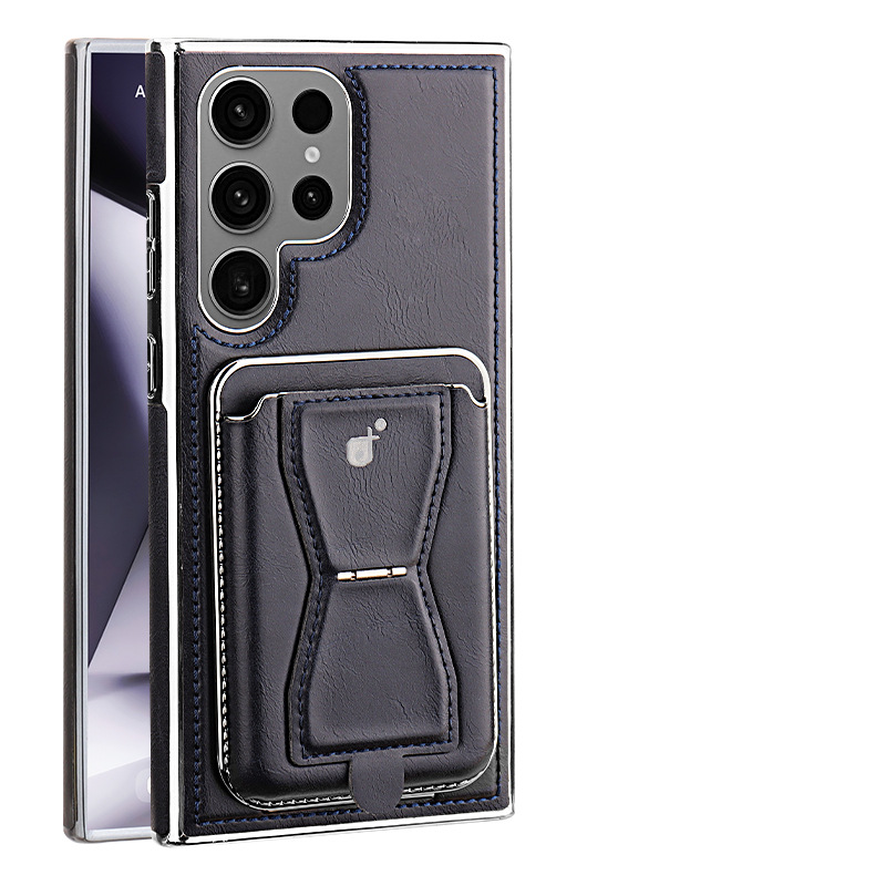 Phone Case & Covers Electroplated Leather Magnetic Card Holder Holder Suitable For Samsung S24ultra Mobile Phone Case S23 Business Leather Case_voghion.com