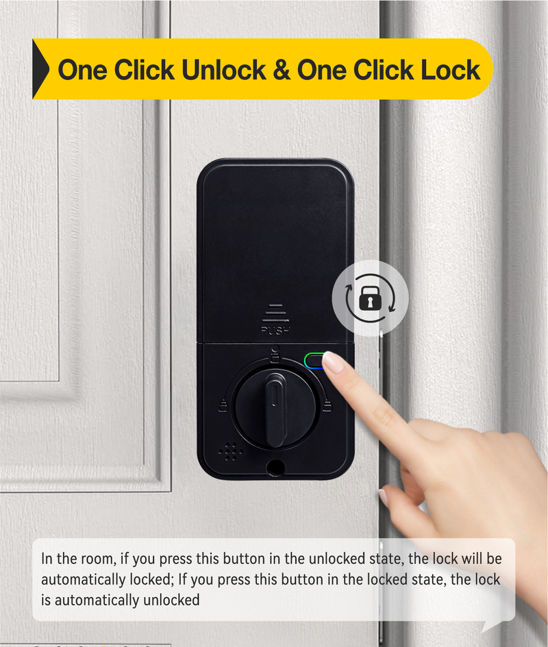 Deadbolt Lock Bedroom Door Fingerprint Password Wooden Door Office Door Fingerprint Password Lock_voghion.com
