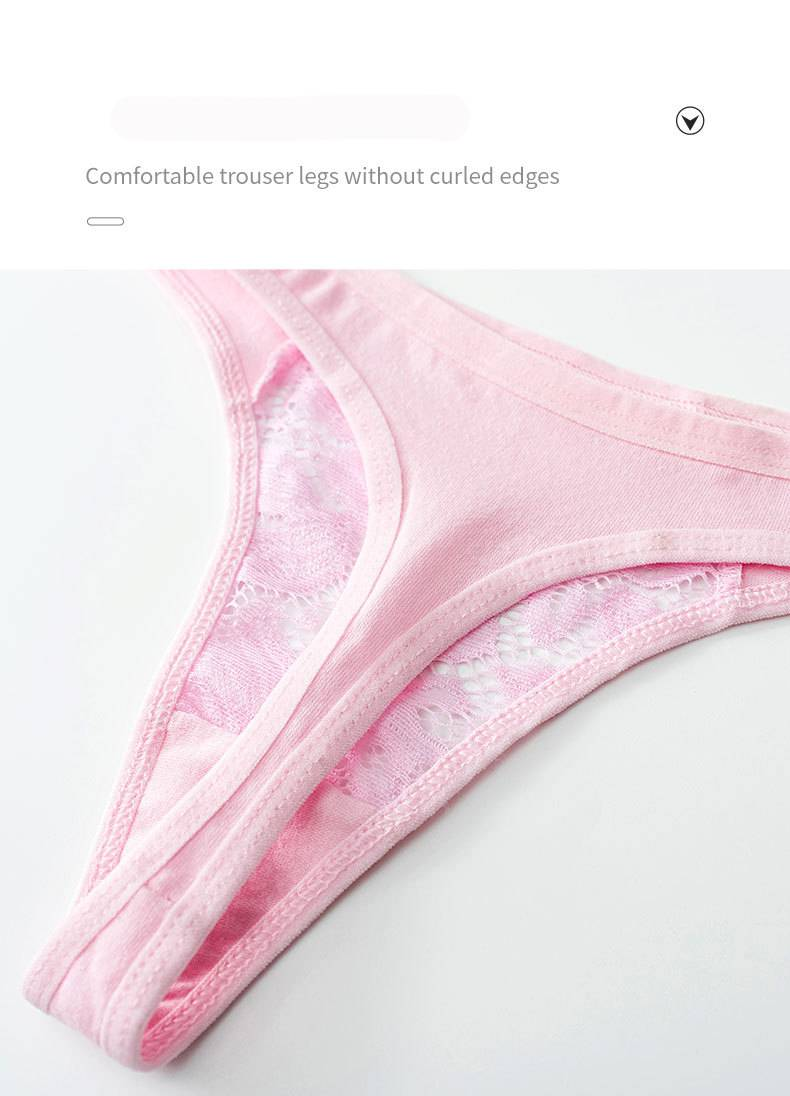 Women's Cotton Stretch Briefs Soft Sexy Lace Knickers Breathable Comfortable Underwear Slip Hipster Thongs Panties_voghion.com