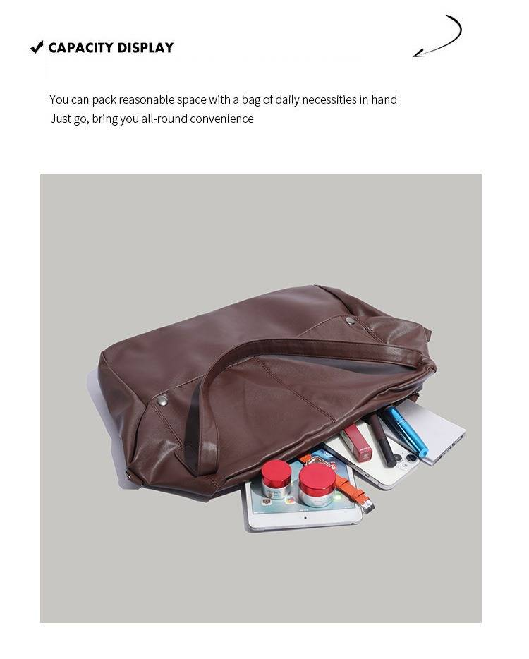 Stylish Large Capacity Tote Bag For Women - Versatile Shoulder & Crossbody Bag With Zipper Closure, Durable Synthetic Leather, For Everyday Use_voghion.com