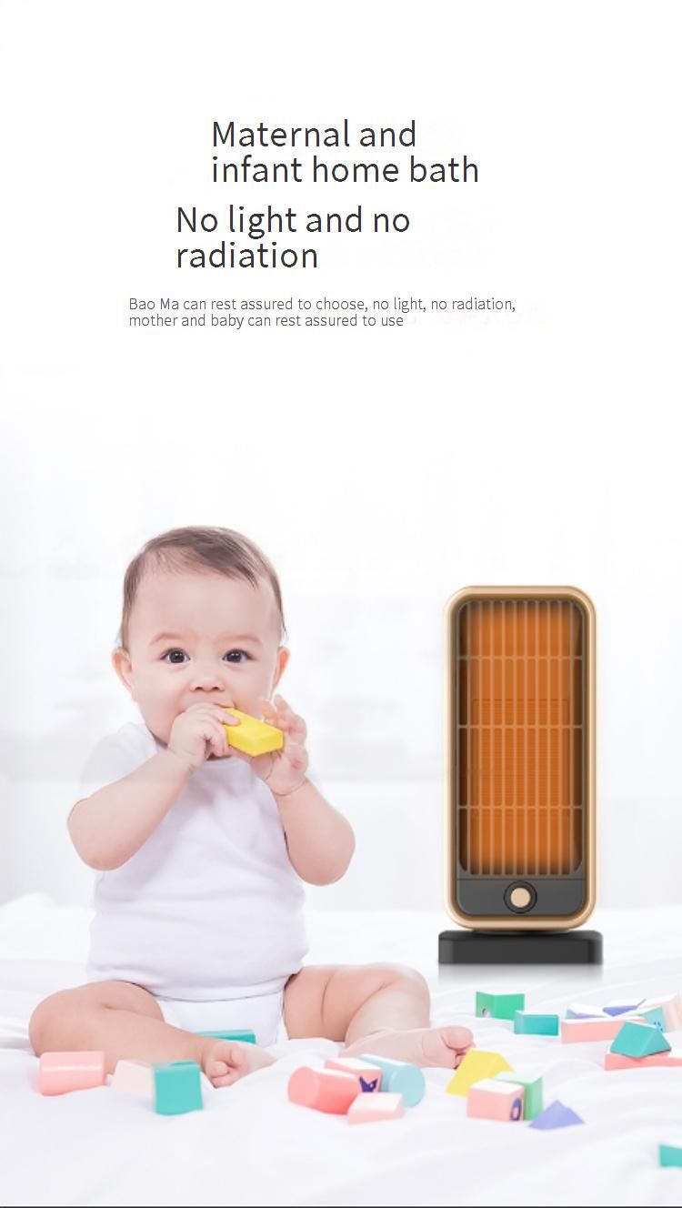 Compact Desk Heater With Oscillation, 500W Ceramic Heating, 3 Speed Settings, Quiet 45dB Operation, Overheat Protection_voghion.com