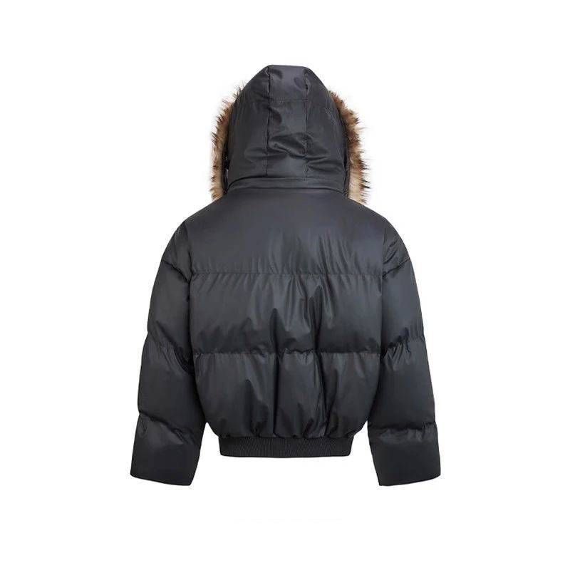 Roupas masculinas 2025 Outono e Inverno de alta qualidade com gola de pele removível e capuz de algodão, produtos europeus, casaco de algodão grosso e quente para homens_voghion.com