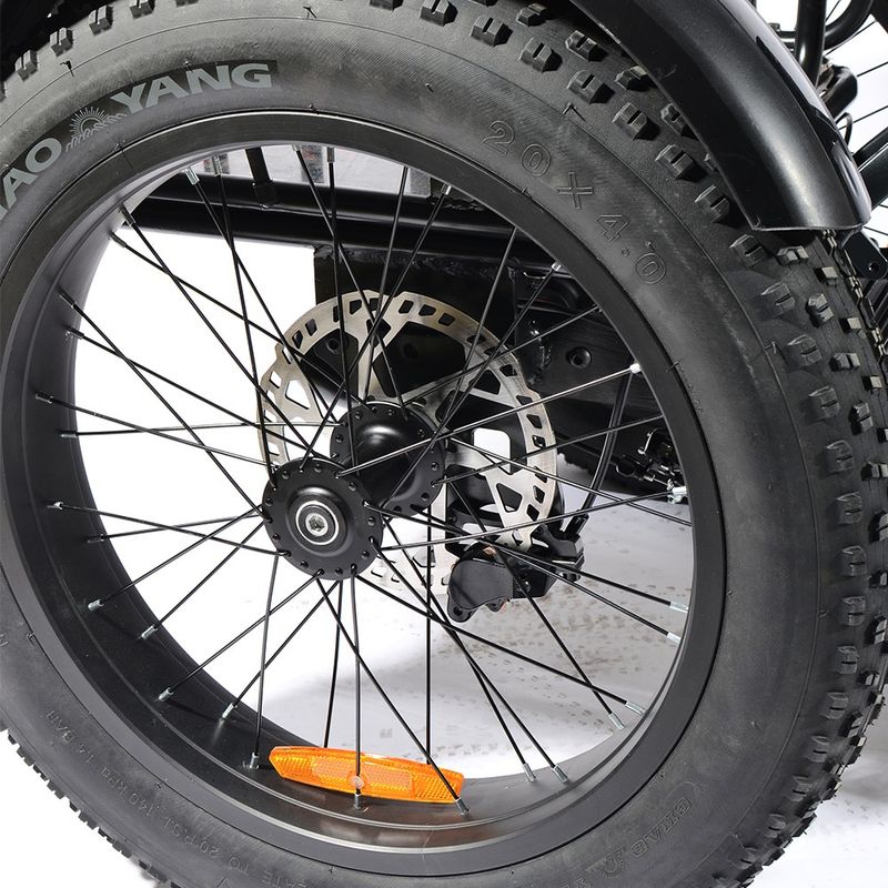 PULUMA SL001 Elektryczny trójkołowy rower towarowy z dwoma silnikami, podwójnym akumulatorem 48 V 27 Ah, 7-biegowy, z hamulcami hydraulicznymi_voghion.com