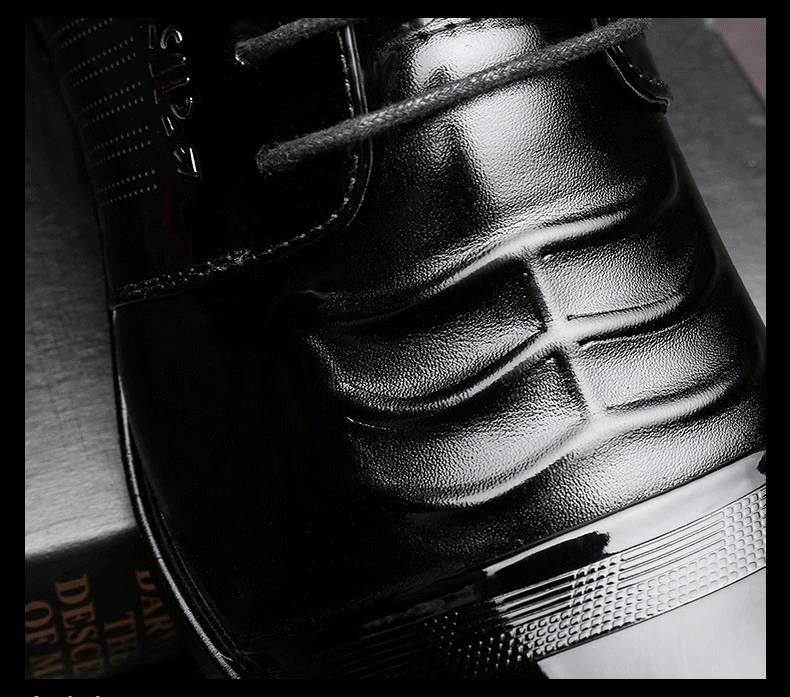 Men's Business Casual Leather Shoes - Pointed Toe Low-Cut Dress Shoes With Lightweight Rubber Sole For Office & Daily Wear (Black/Brown)_voghion.com