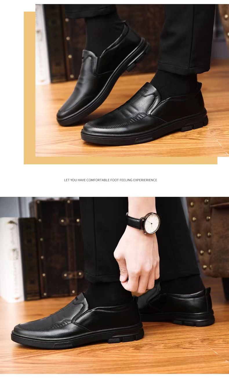 Autumn Men's Casual, Comfortable, Breathable And Tight-fitting British Solid Color Men's Shoes For Business_voghion.com