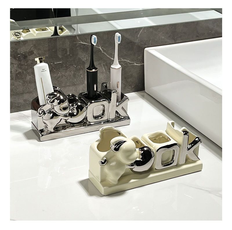 Nordic Kein Bohren Elektrische Zahnbürste Mundwasser Halter Kaninchen Zahn Tasse Rack Lagerung Badezimmer_voghion.com