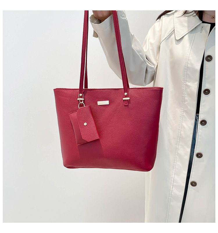 Women's Bags Combination Three Piece Large Capacity Underarm Bag New Fashion Casual Texture Commuting Women's Shoulder Tote Bag_voghion.com