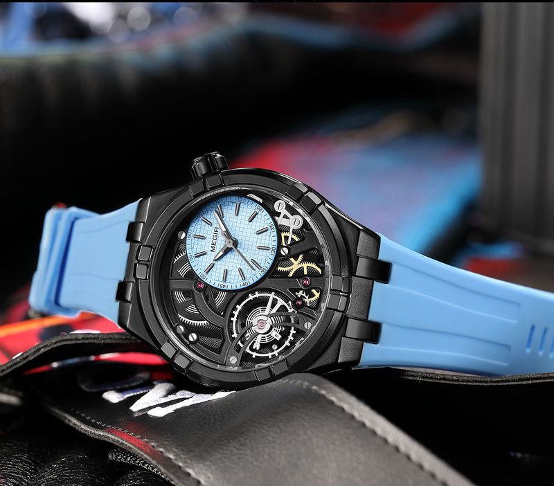 Orologio da uomo impermeabile, scavato, moda, casual, al quarzo, meccanico, a carica_voghion.com