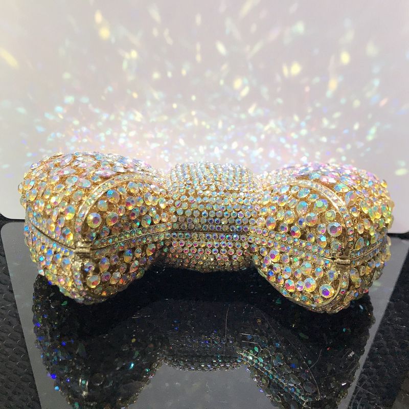 Bow teemant õhtukott banketi kleit strassikivist käekott Uus Bow Clutch rahakott_voghion.com
