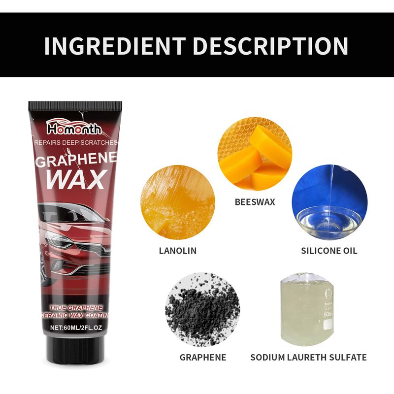 Homonth Repairs Deep Scratches Graphene Wax, Car Paint Repair Deep Scratches Graphene Wax Refurbished Car Wax_voghion.com