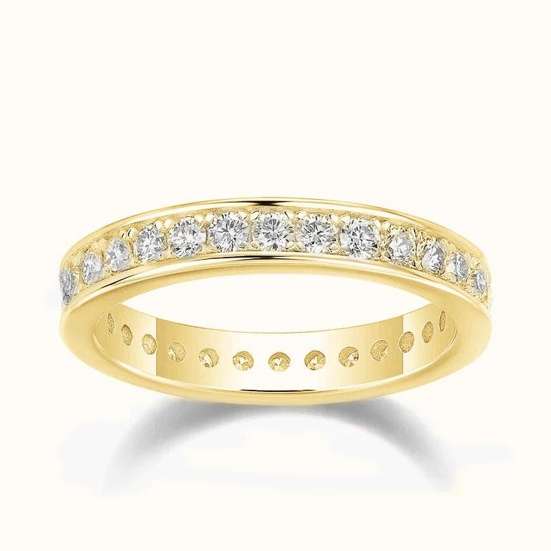 Anel de diamante completo para mulheres, acessórios brilhantes para combinar diariamente, anel versátil elegante e moderno_voghion.com