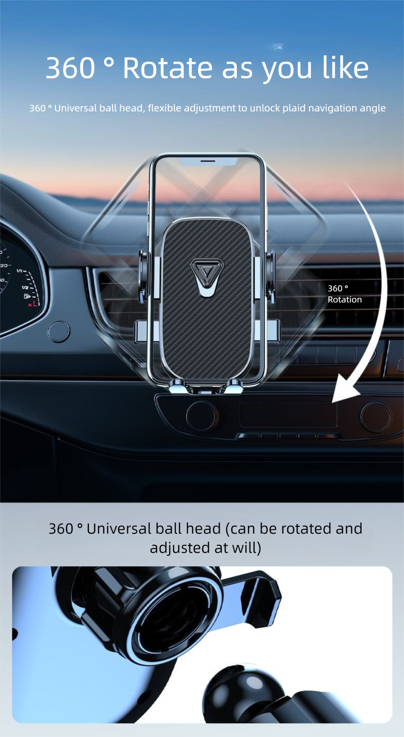 2025 New Phone Holder Horizontal And Vertical Air Vent Mount Car Navigation Universal Support Stand_voghion.com