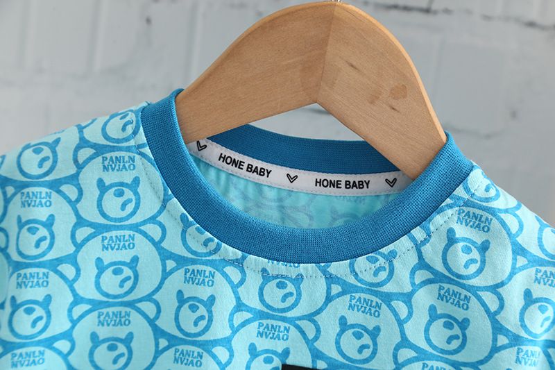 Boys' 2024 New Pure Cotton Short sleeved Baby Korean Edition Western Summer Two Piece Set Children's Fashion_voghion.com