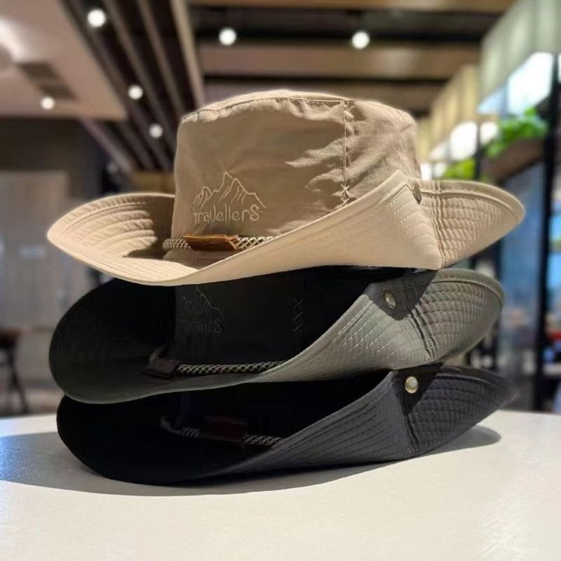 Fashion Sunscreen and Shading Foldable Wide Brim Fisherman Outdoor Sports Unisex Beach Cap UV Protection Summer Hat_voghion.com