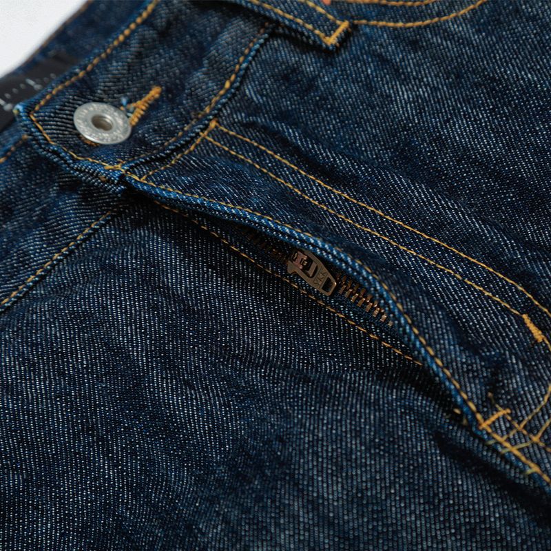 Pantaloni casual versatili da uomo, in denim con orlo arrotolato, gamba larga, stile High Street, alla moda, con risvolti_voghion.com