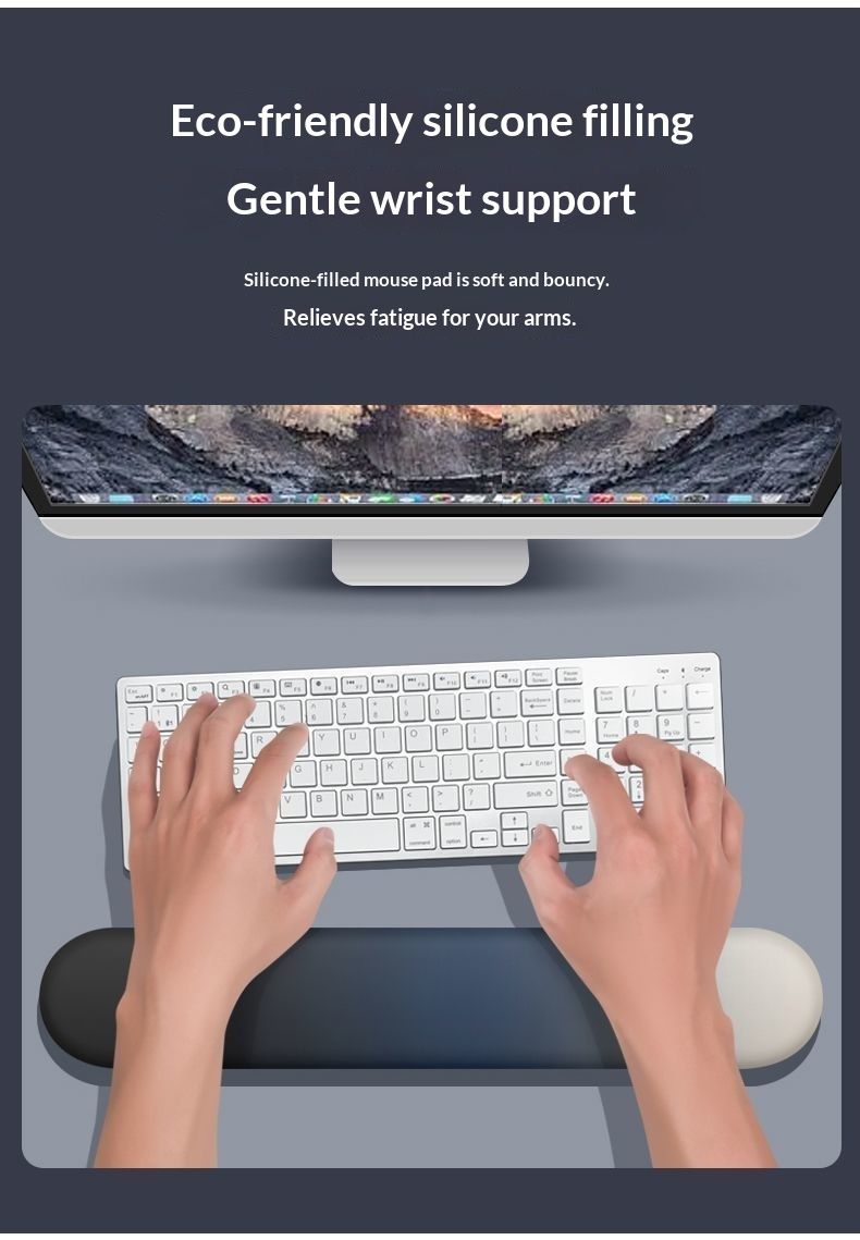 NeoGear Tastaturablage aus Memory-Schaumstoff, Mauspad, Handgelenkauflage für Damen und Herren, Anti-Ermüdung_voghion.com